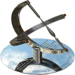 stainless steel sundial