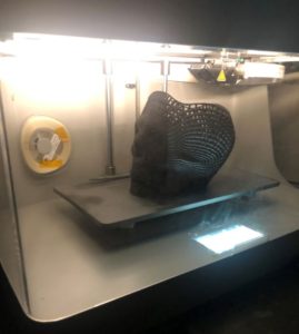 3d printed skull finished printing