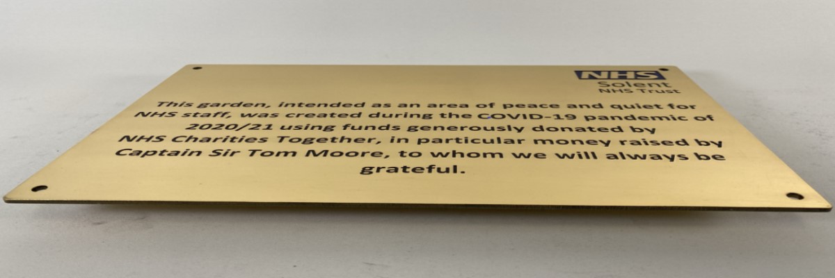 Brass plaques and name plates engraved to order