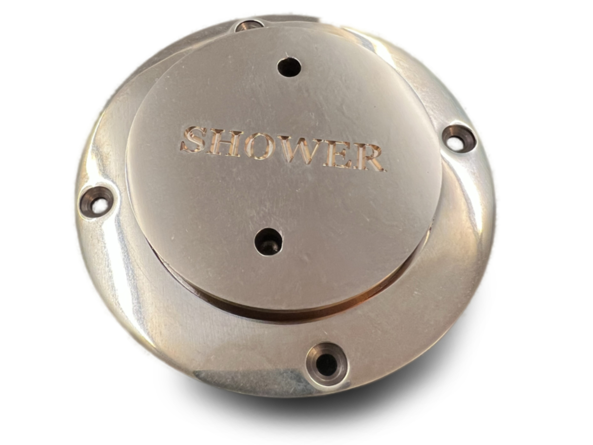 Bronze deck drain plug detailed for deck shower