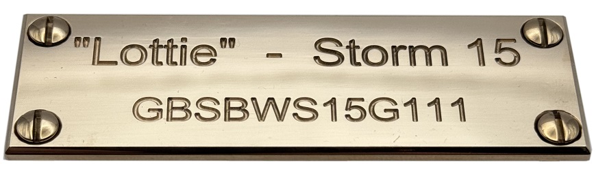 Bronze machined plate Lottie - Storm 15