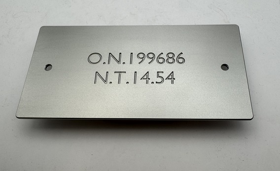 Stainless steel Ship registration plate satin vapour blast finish
