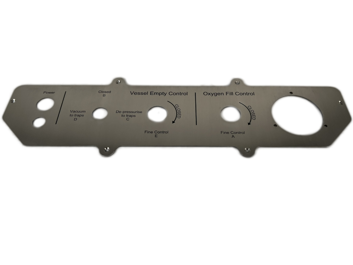 stainless steel control panels designed, manufactured, engraved and detailed