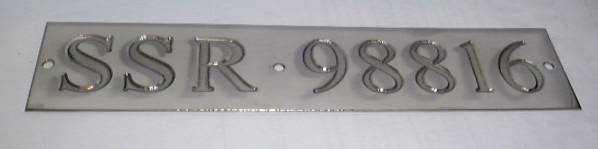stainless steel ship registration plate