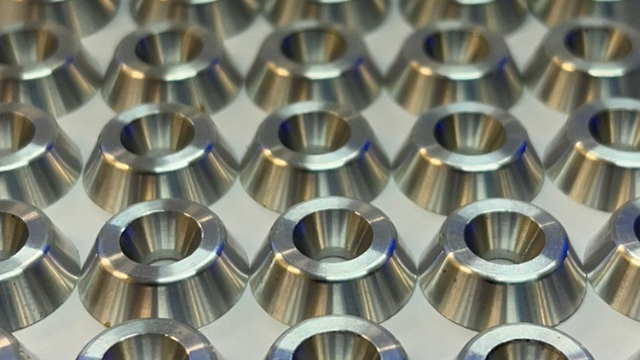 Aluminium cone bushes machined from 6082-t6 aluminium